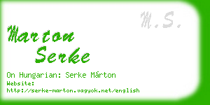 marton serke business card